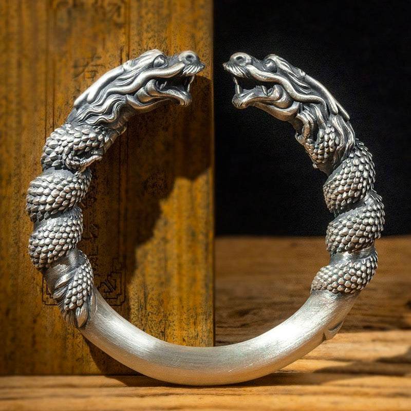 Tibetan silver sale dragon bracelet