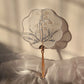 Vintage Bell Flower Embroidery Ginkgo Leaf Classical Tassel Fan